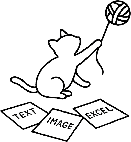Cat with toy